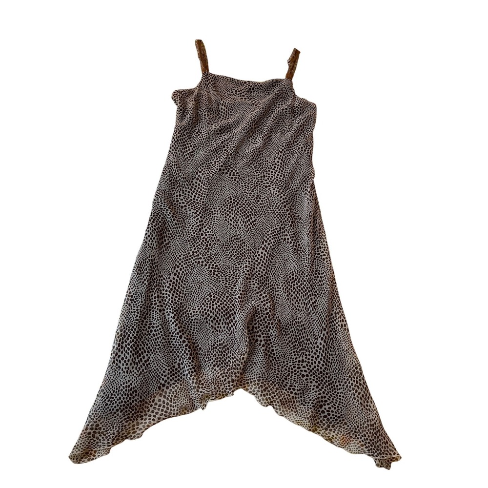 Believe Y2K Giraffe Print Chiffon Midi Dress